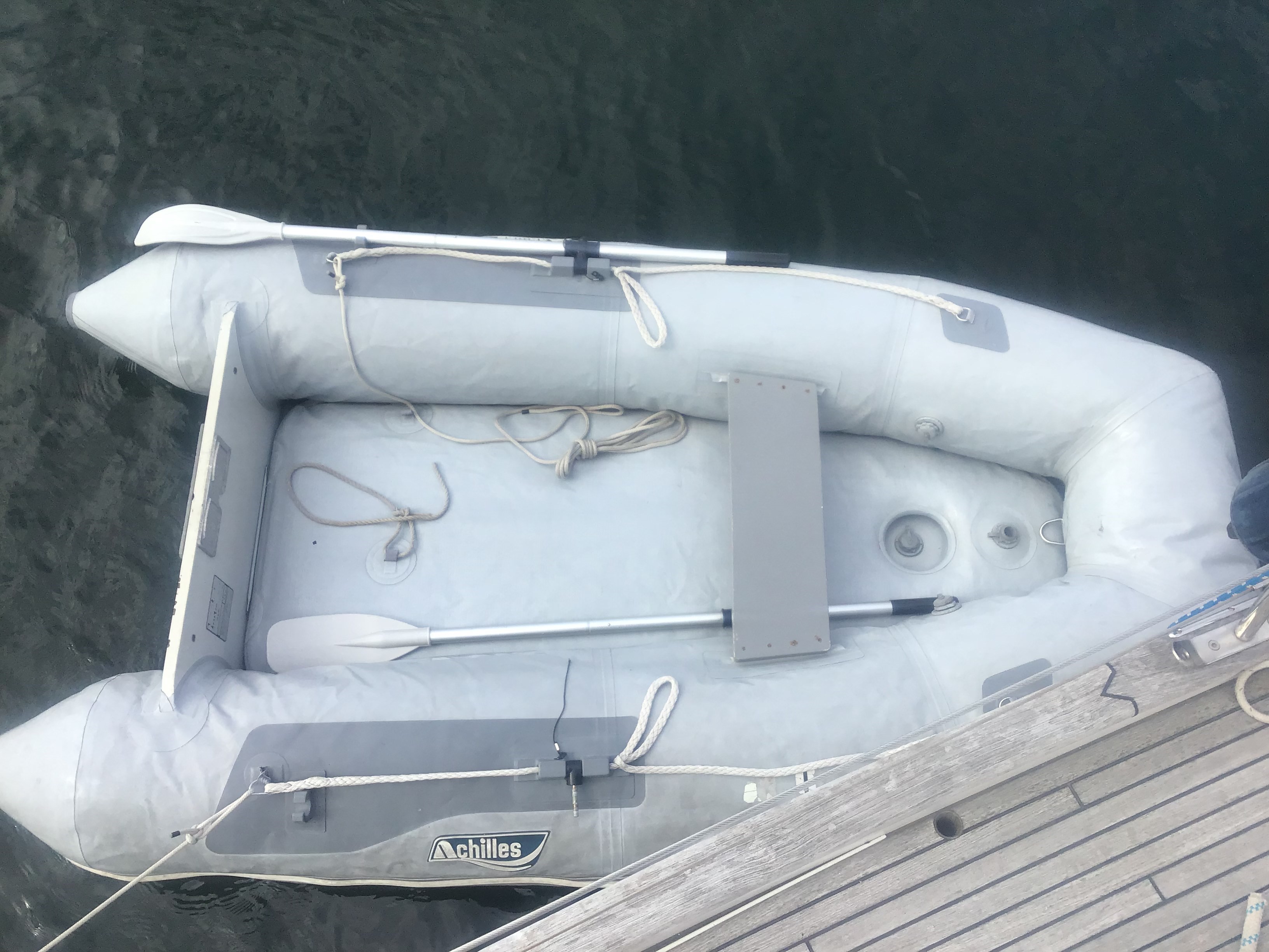 Dinghy partially deflated